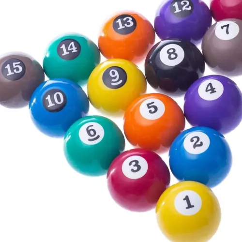 Kit Jogo De Bola Sinuca Para Bilhar / Snooker 54mm Numeradas