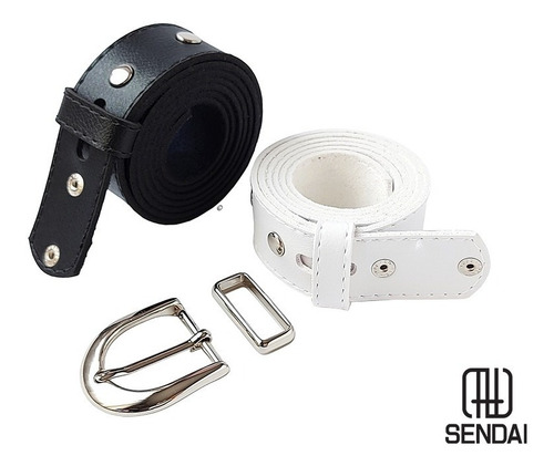 Imagem 2 de 4 de Cinto Feminino Minishell Fivela Removivel - Kit Com 2 Tiras