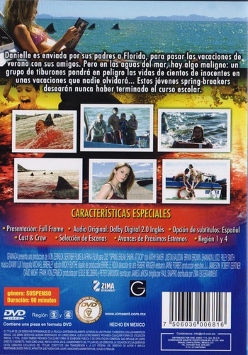 Mandibula Letal Spring Break Shark Attack Pelicula Dvd