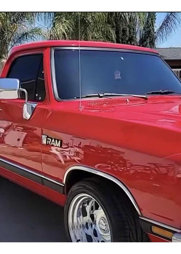 Antena De Base Redonda Cromada Para Pick Up Dodge Ram 1988