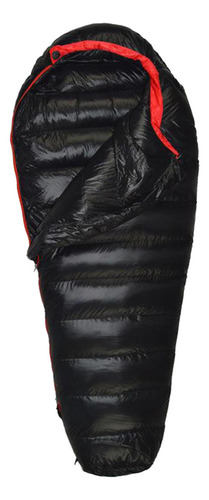 Saco De Dormir Ligero Abajo Camping Senderismo Negro 1000g