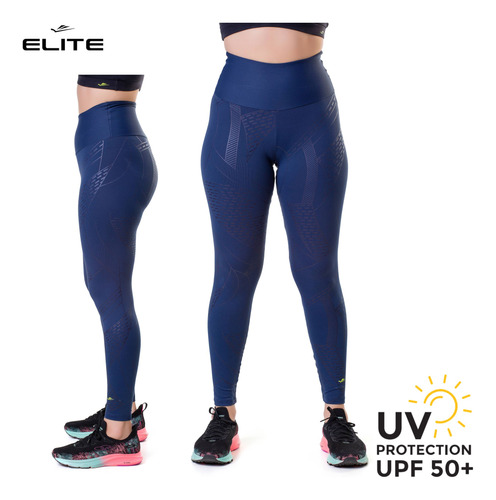 Calza Deportiva Dama Elite Diseño Tiro Alto Suplex Uv50+