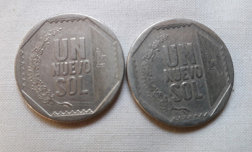 Peru Un Nuevo Sol 2001 2008 Km#308 Moneda De Cuproniquel C/u