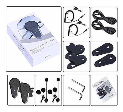 Imagen 5 de 6 de Bt Audifono Bluetooth Para Motocicleta ft Radio Libr Fm