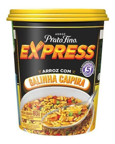Arroz Prato Fino Express Galinha Caipira 80gr - Kit Com 2