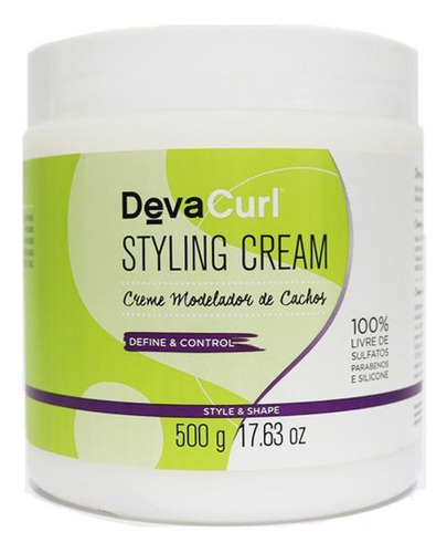 Deva Curl Styling Cream Creme Modelador De Cachos 500g
