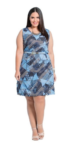 Vestido Preto Soltinho Moda Plus Size Cintura Com Elástico