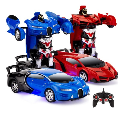 Kit De 2 Carros Deportivo A Control Remoto 1:18 Transformers