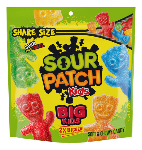Caramelo Suave Y Gomoso Sour Patch Kids 340 Gramos Tamaño Co