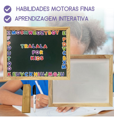 Lousa 2 Em 1 Dupla Face Magnético Brinquedo Pedagógico