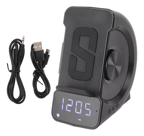 Reloj Despertador Con Altavoz, 3 En 1, Usb, Con Carga Inalám