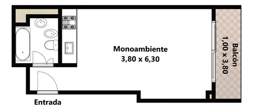 Venta Departamento Monoambiente A Estrenar Al Contrafrente Balcón Amenities Caballito