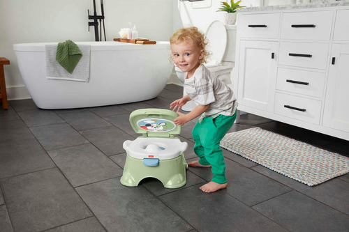 Baño Entrenador Fisher Price Toddler Potty 3 En 1 Hnx63 Color Verde Claro Cachorro
