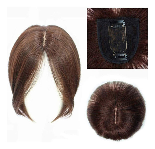 100% Cabello Humano Topper Piecers Crown Topper Clip En