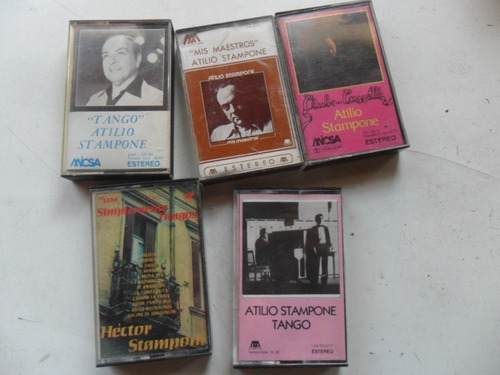 5 Cassette Atilio Stampone Tango Antiguo Orquesta