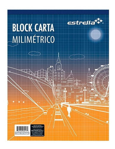 Block Carta Estrella Milimetrico 50 Hojas 1 Pzs
