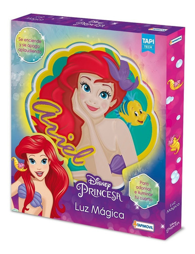 Luz Mágica Infanti 3d Aplausos Sirenita Ariel Princesas