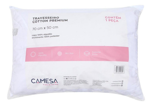 Imagem 4 de 8 de Travesseiro Cotton Premium 100% Algodão