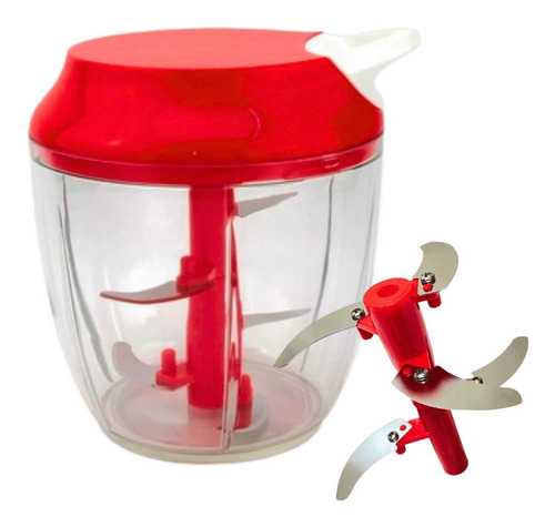Processador Alimento Manual Grande 5 Lâminas Inox 900ml
