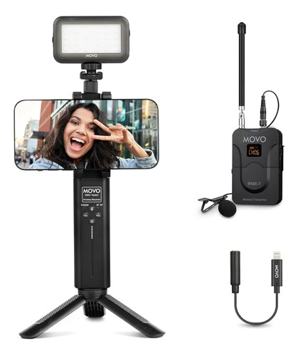 Movo Ivlog8 Vlogging Kit Para iPhone / Smartphone Con Sistem