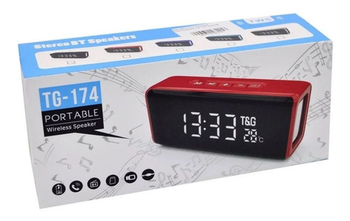 Parlante Digital Reloj Despertador Tg-174 Bluetooth