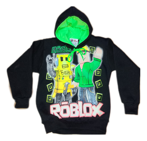 Buzo Fluo Roblox Brilla En La Oscuridad Niño Capucha Nene