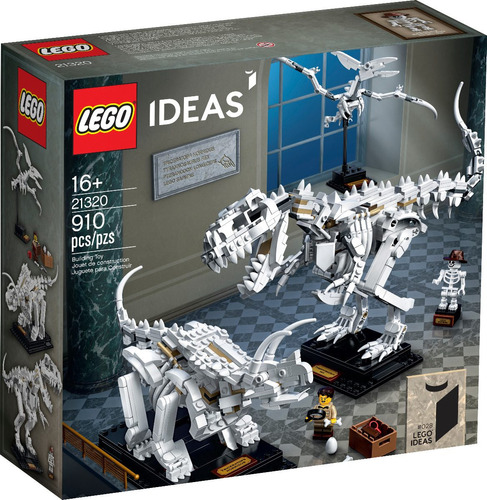 Lego Ideas 21320 Fósseis De Dinossauro Jurassic 910 Pçs 12x