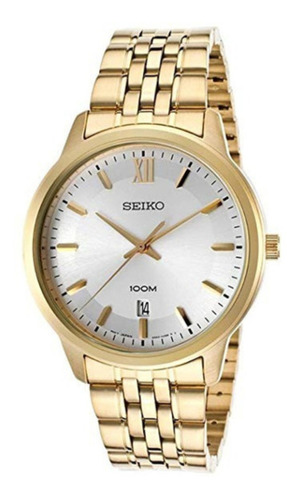 Reloj Seiko Sur034 Hombre Dorado Sumergible Acero Garantía