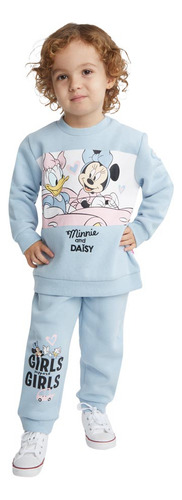 Conjunto/traje Toddler Minnie Mouse Min2 Azul Para Beba