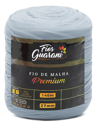 Fio De Malha Premium Guarani 140mts 200g Crochê Tricô Cor 07- Cinza