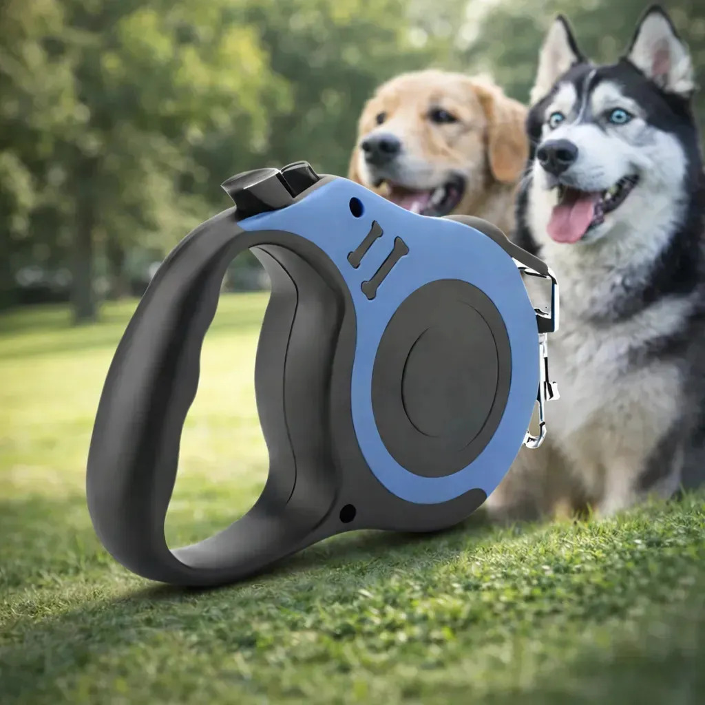 Guia Retrátil para Cães e Gatos de 5 Metros com Trava de Segurança e Suporte de até 20kg · foto 4