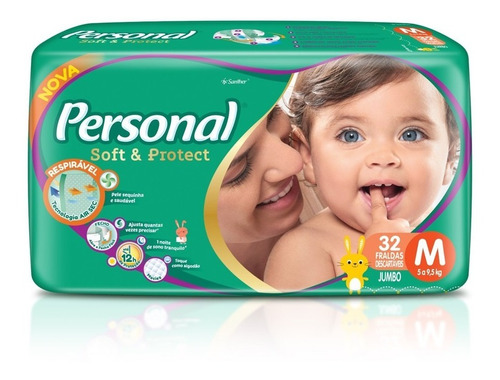 Fralda Personal Soft&protect Jumbo Tamanho M 32 Unidades Gênero Sem gênero Tamanho Médio (M)