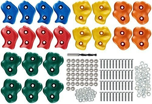 22 Assorted Deluxe Rock Climbing Holds For Kids - Outdoor Cl