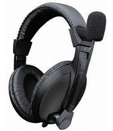 Audifonos Diadema Star Tec 3.5 Mm Negro Con Microfono St-hp-