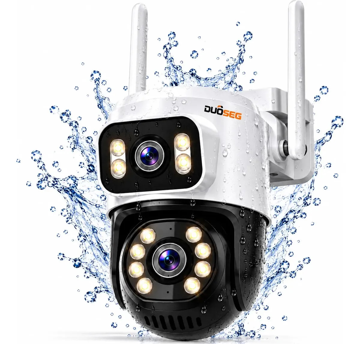 Câmera de Segurança Wi-Fi A28B 4K Dupla Lente Visão Noturna Colorida Full Hd Externa Prova D'água Ip66 Sensor Movimento iCSee DUOSEG