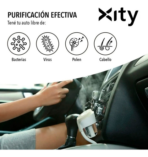 Imagen 5 de 5 de Aromatizador Humidificador De Aire 12v Auto Cargador 2 Usb