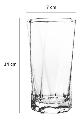 Set Vasos 12 Pz Mod. Mozart Marca Cristar®