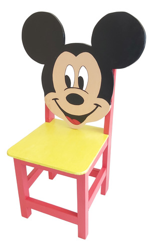 Silla Infantil De Madera Disney Modelo Mickey Mouse
