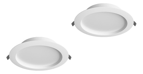 Kit De 2 Lámparas De Plafón Led 18.4w Blanco Dimeables Magg