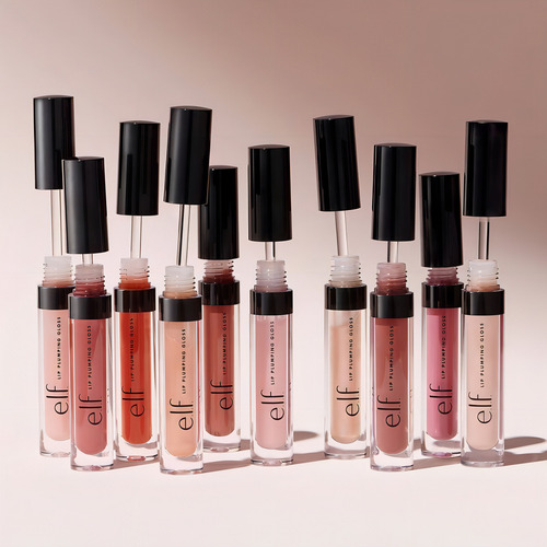 Lip Gloss E.l.f. Lip Plumping Glos Brillo Labial 2.7 Ml. Acabado Brillante Color Mocha Twist