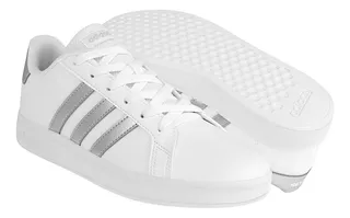 Tenis Dama adidas Grand Court Gw6506 Simipiel Blanco