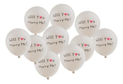 5 X 10x Globos De Látex Will You Marry Me, Accesorios Para