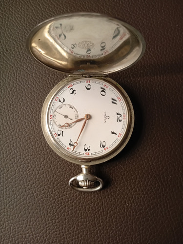 Omega Reloj Antiguo De Bolsillo 3 Tapas Funciona Perfecto Blanco (Usado)