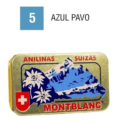Anilinas Montblanc® Cajita Dorada Color 5. Azul Pavo