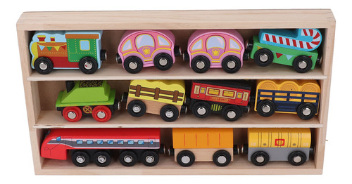Juego De Madera Para Niños Train Toys, Juego De Escenas Pequ