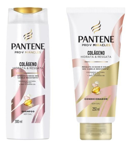 Kit Pantene Colageno 1 Shampoo 300ml + 1 Condicionador 250ml