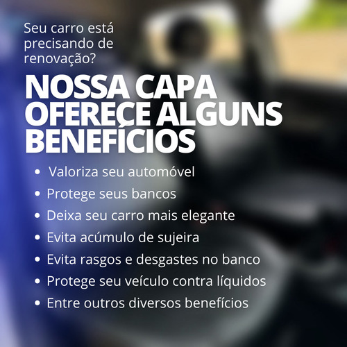 Capa Banco Carro Estofado Tecido Grosso Fiat Todos Os Modelo