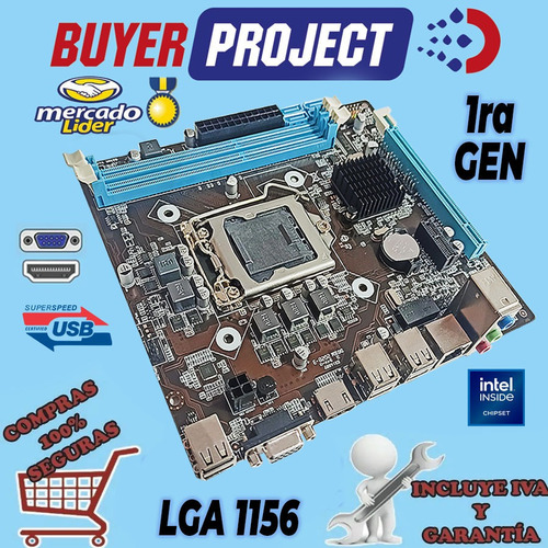 Mainboard Intel Pwr-hm55 Lga1156 1ra Gen Ddr3 Hdmi Vga Ps2