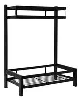 Comprar Organizador De Cocina Estante 2 Niveles Para Mesada Especiero Porta Frascos De Cocina Doble Estante Acero Levys Bazar Color Negro
