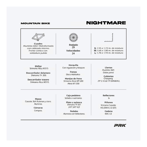 Imagen 9 de 10 de Mountain Bike Nightmare R29 24v